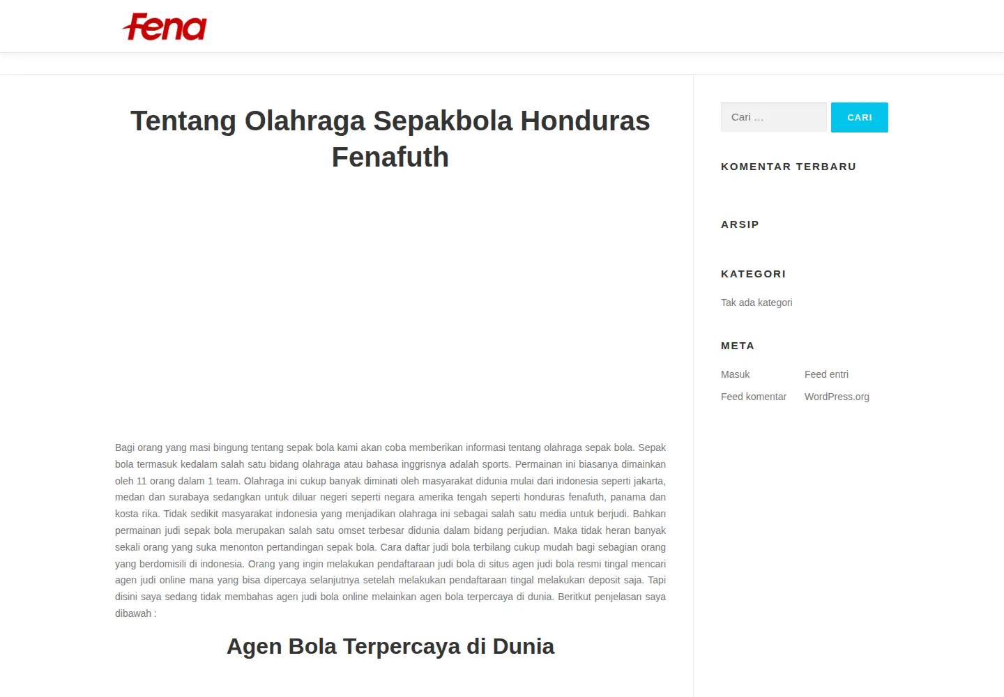 Captured homepage of fenafuth.org in the current scan