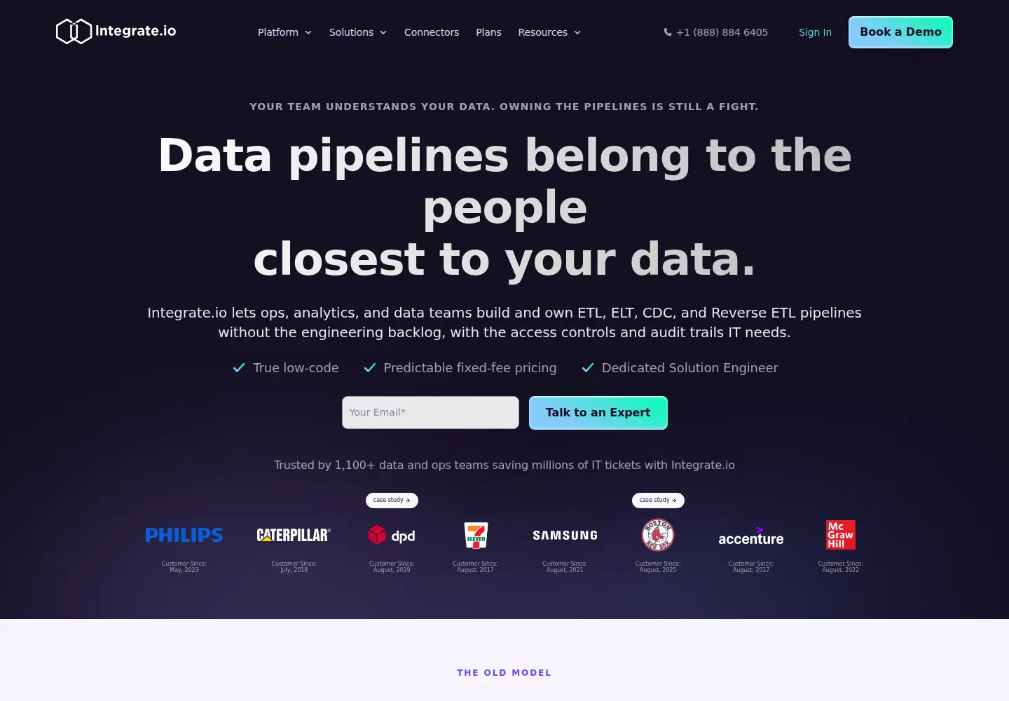 Screenshot of integrate.io