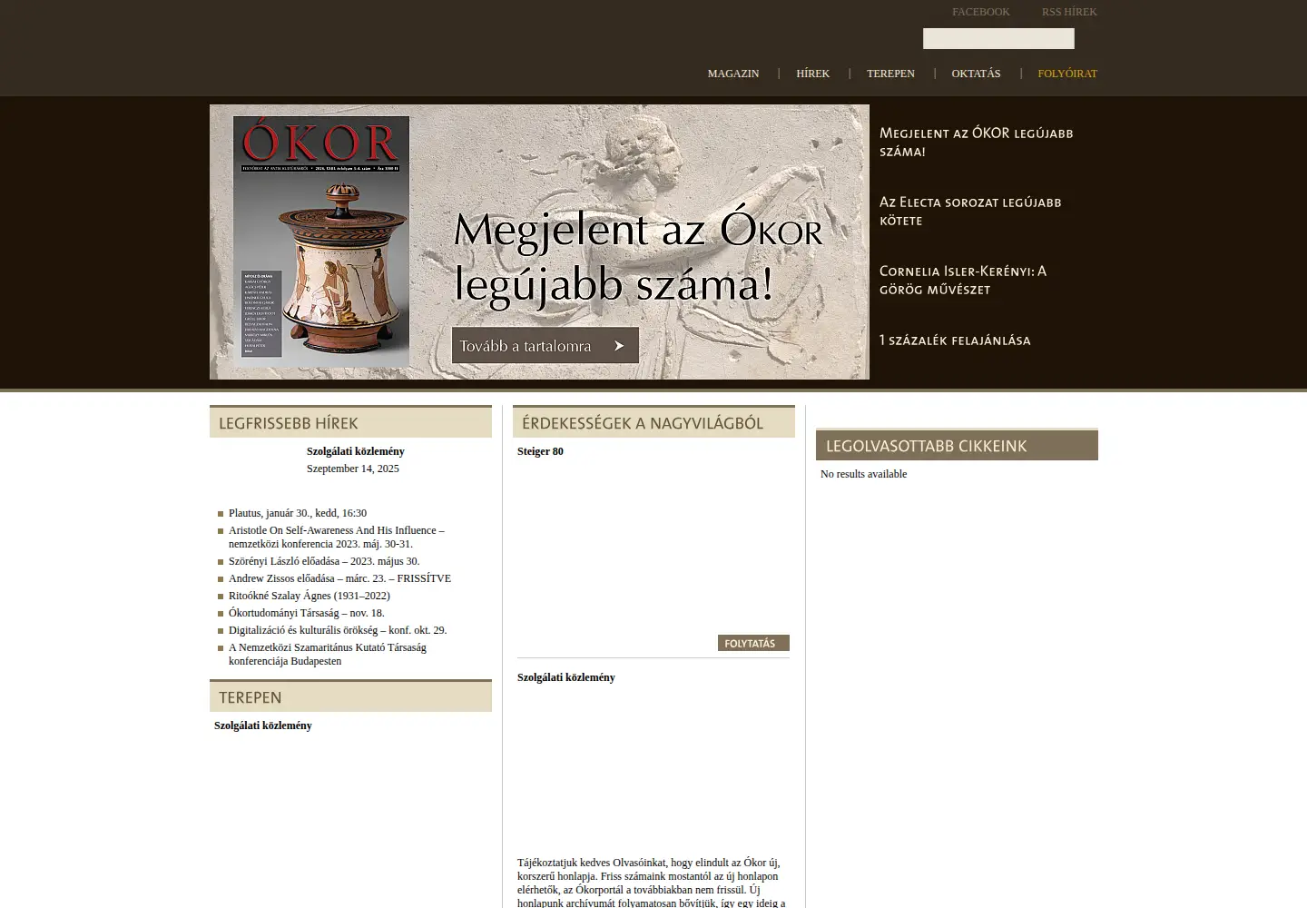 Screenshot of ookor.hu