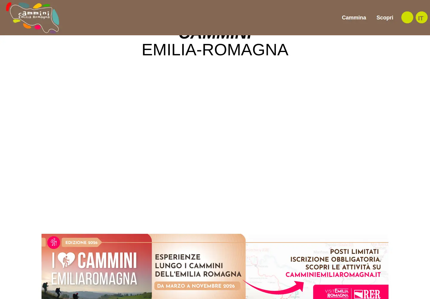 Screenshot of camminiemiliaromagna.it