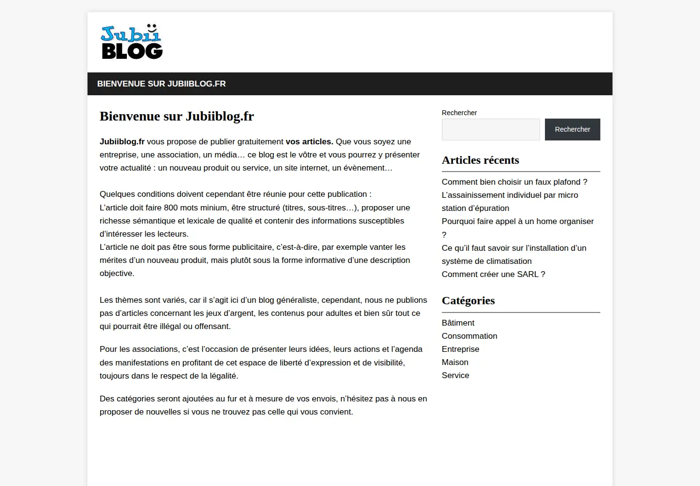 Screenshot of jubiiblog.fr