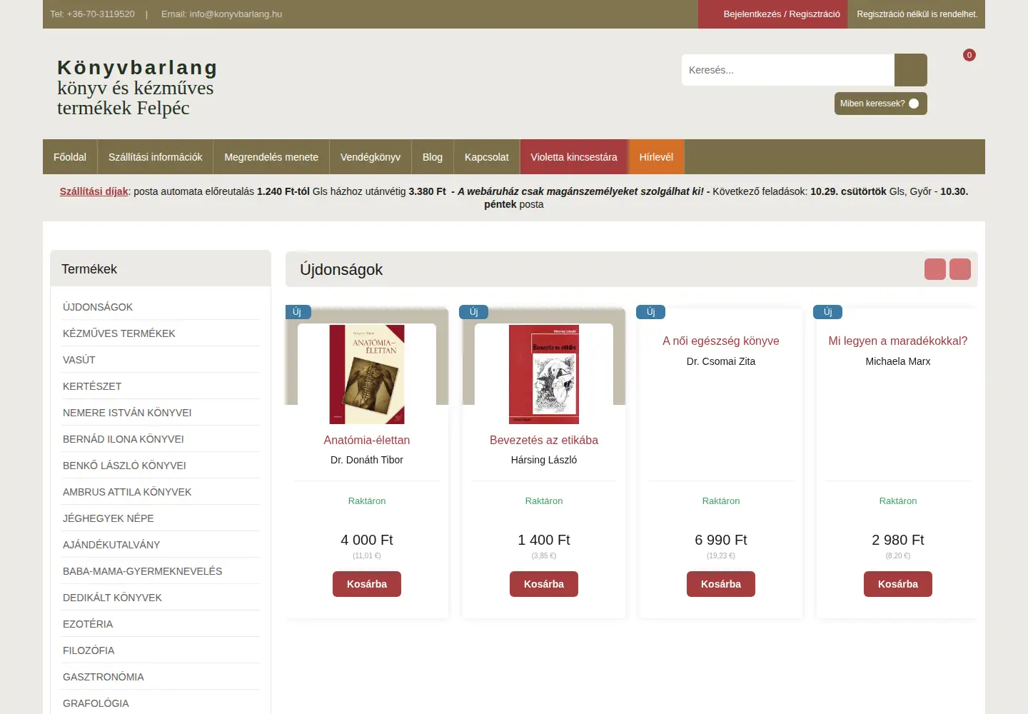 Screenshot of konyvbarlang.hu