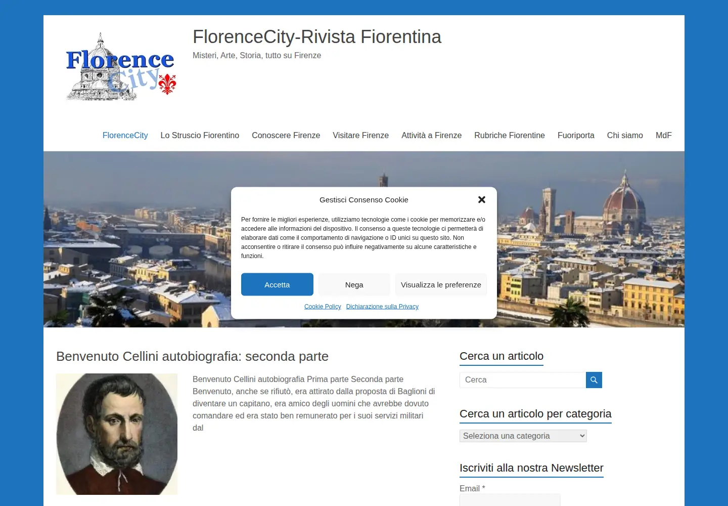 Screenshot of florencecity.it