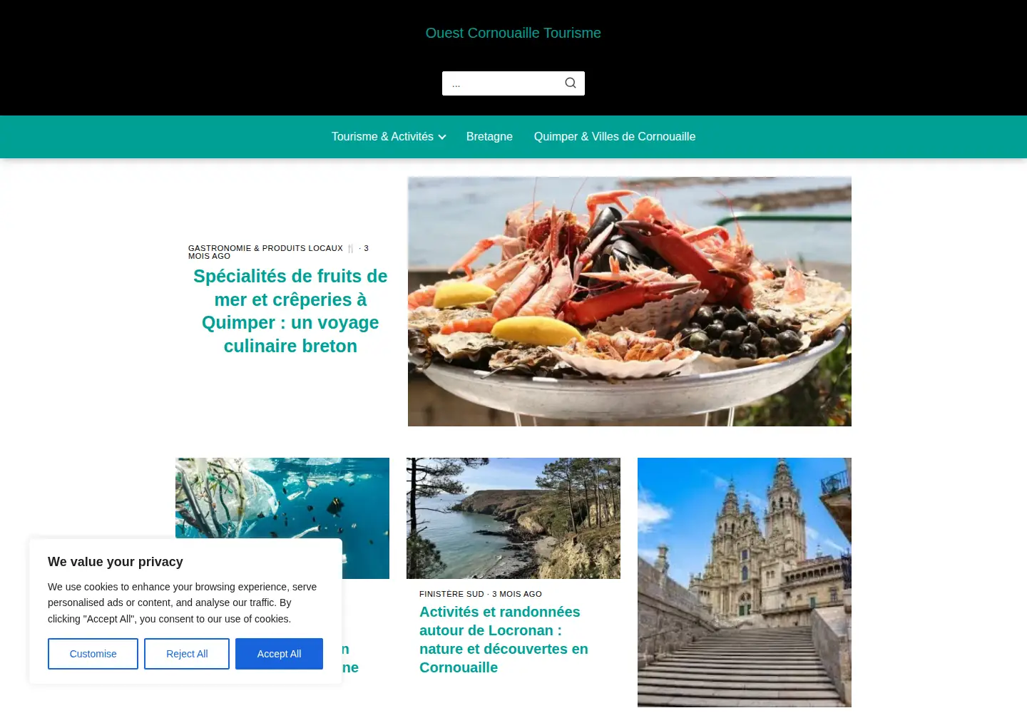 Screenshot of ouest-cornouaille.com