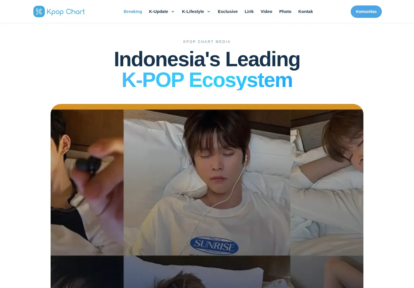 Captured homepage of kpopchart.net in the current scan