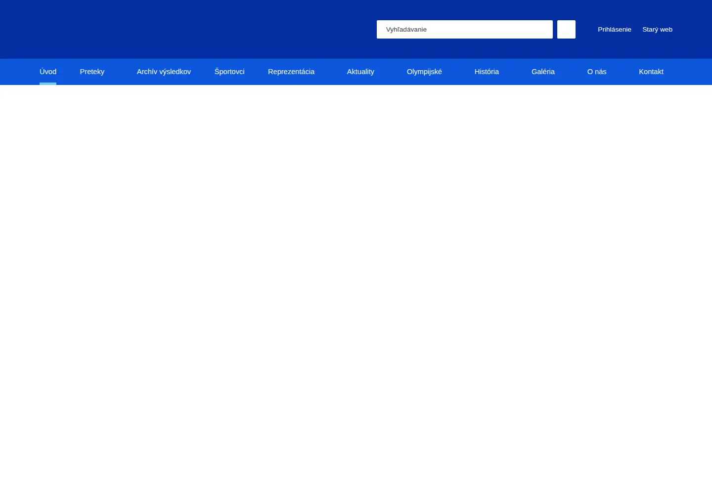 Captured homepage of triathlon.sk in the current scan