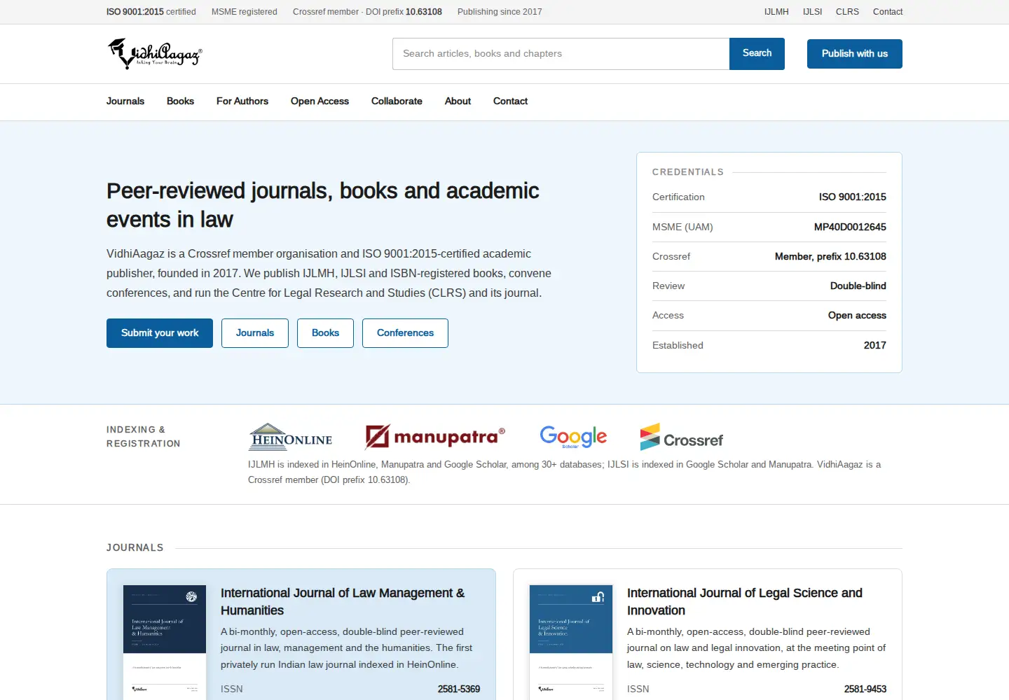 Screenshot of vidhiaagaz.com
