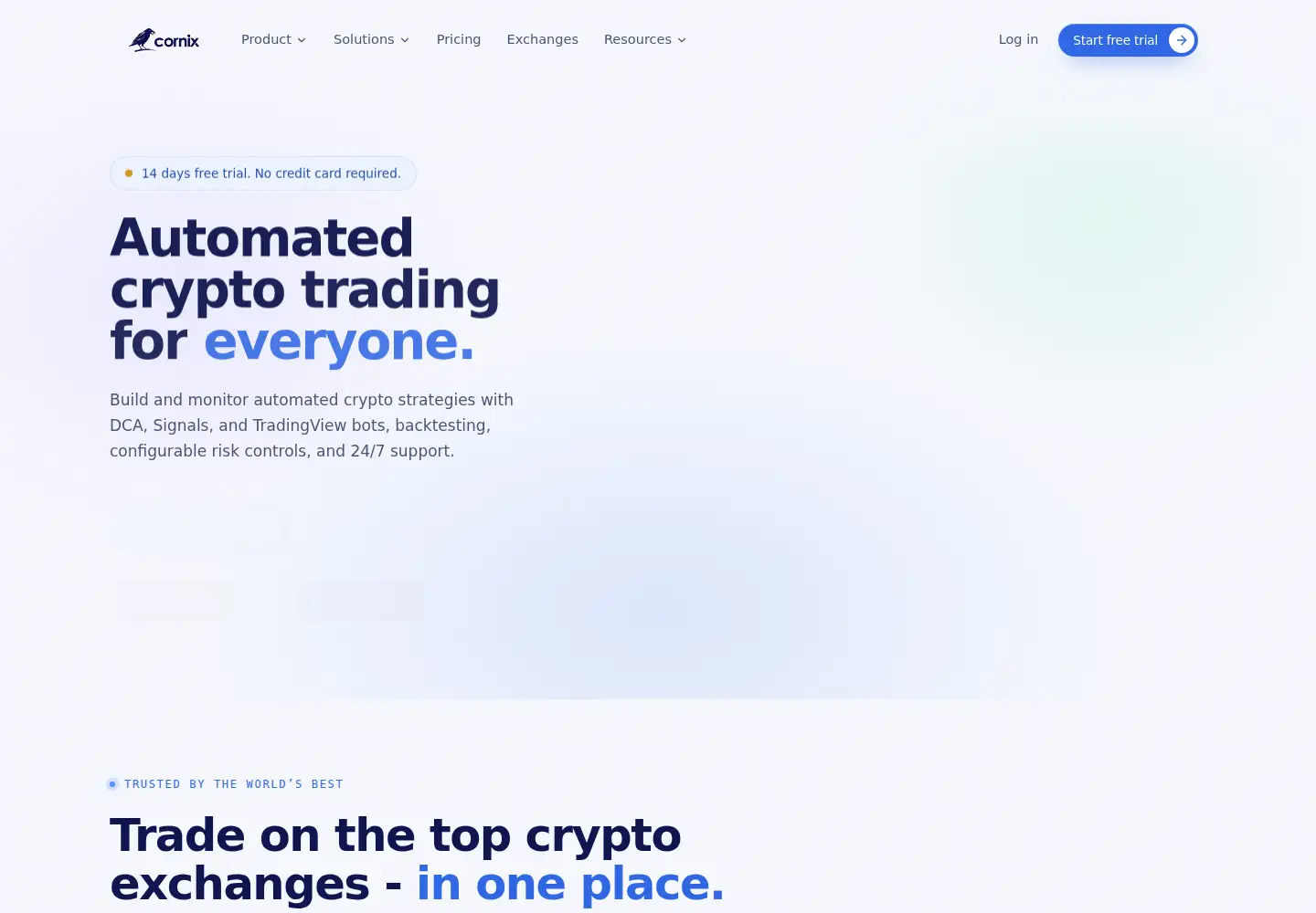 Screenshot of cornix.io
