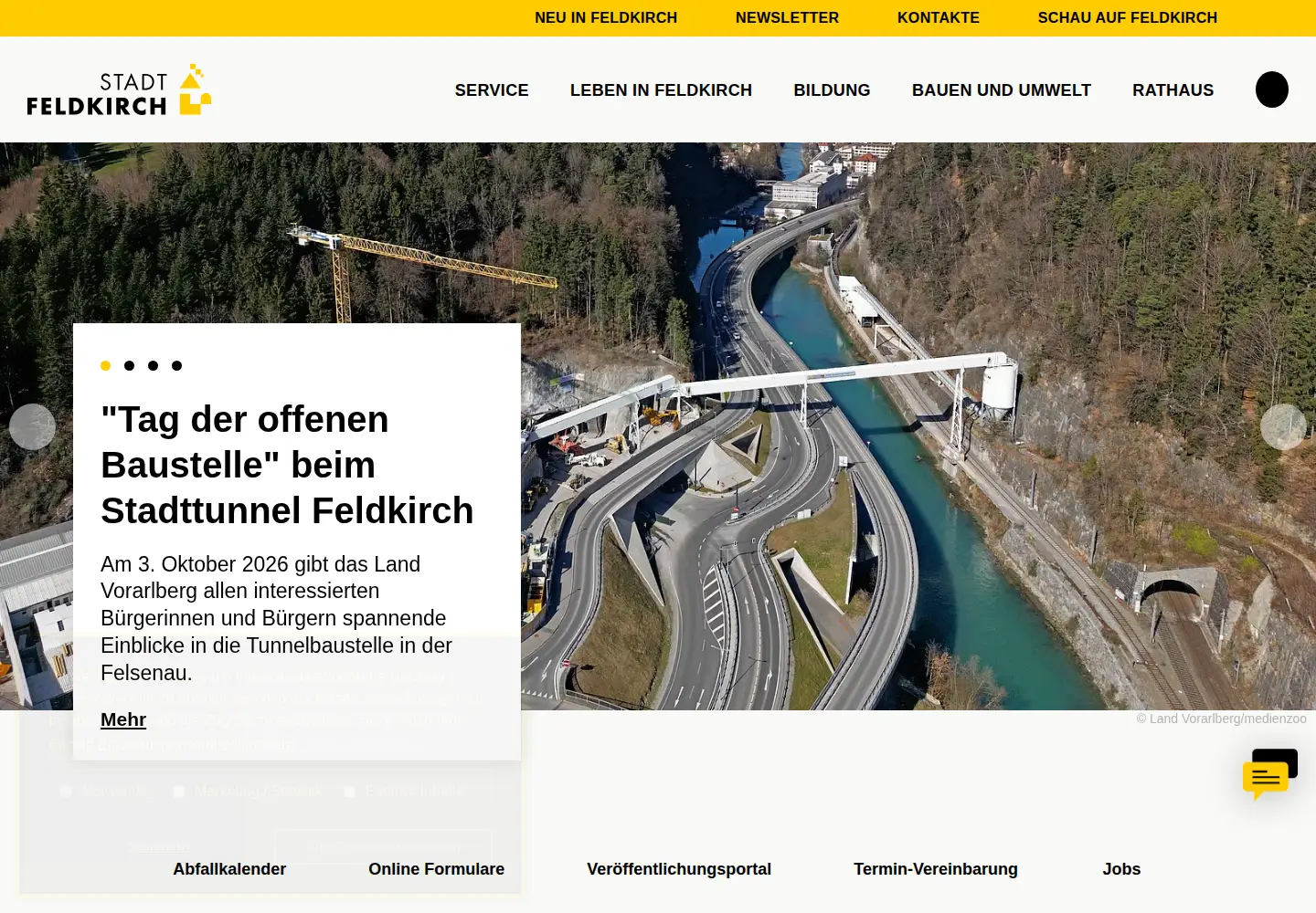 Screenshot of feldkirch.at