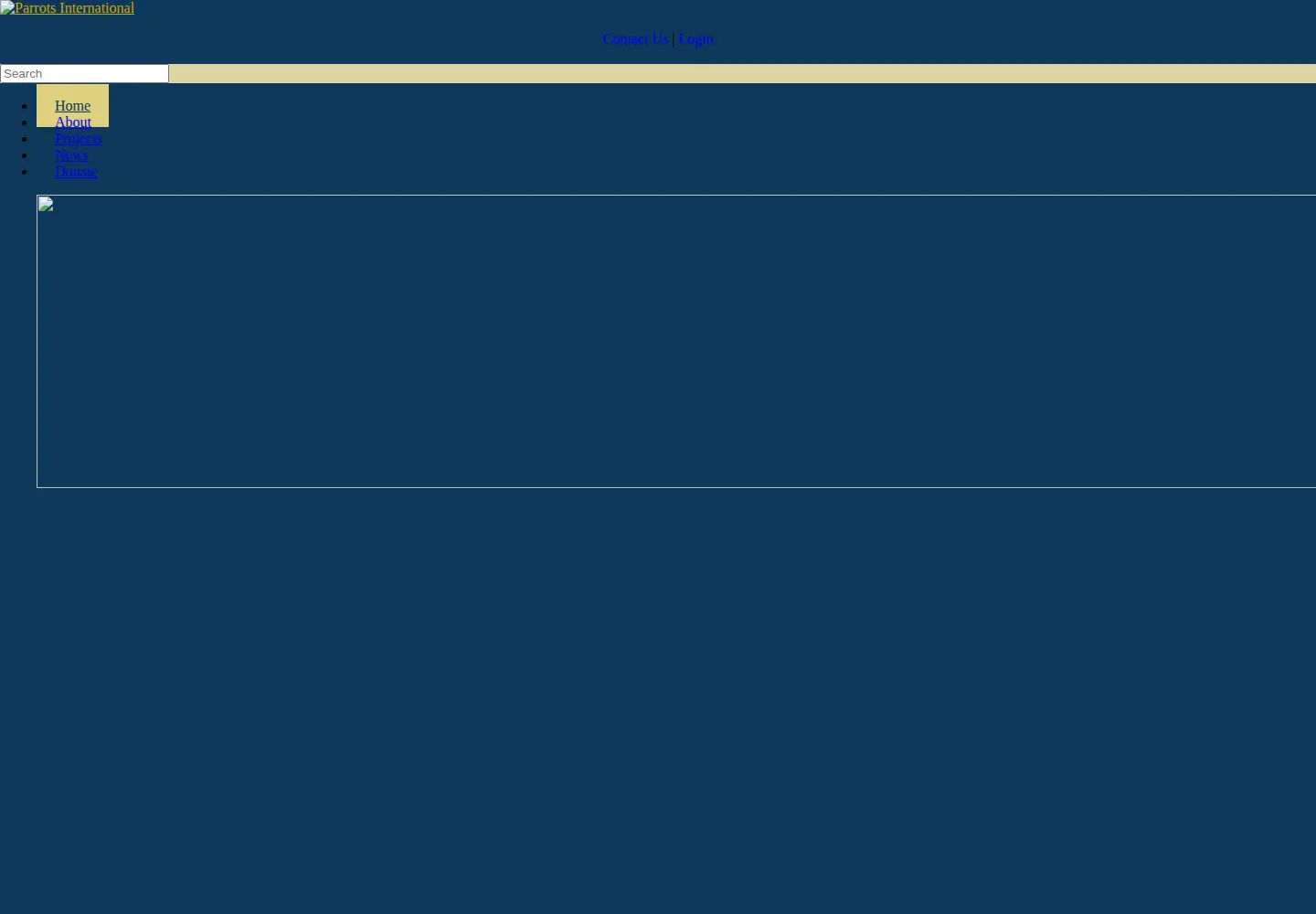 Screenshot of parrotsinternational.org