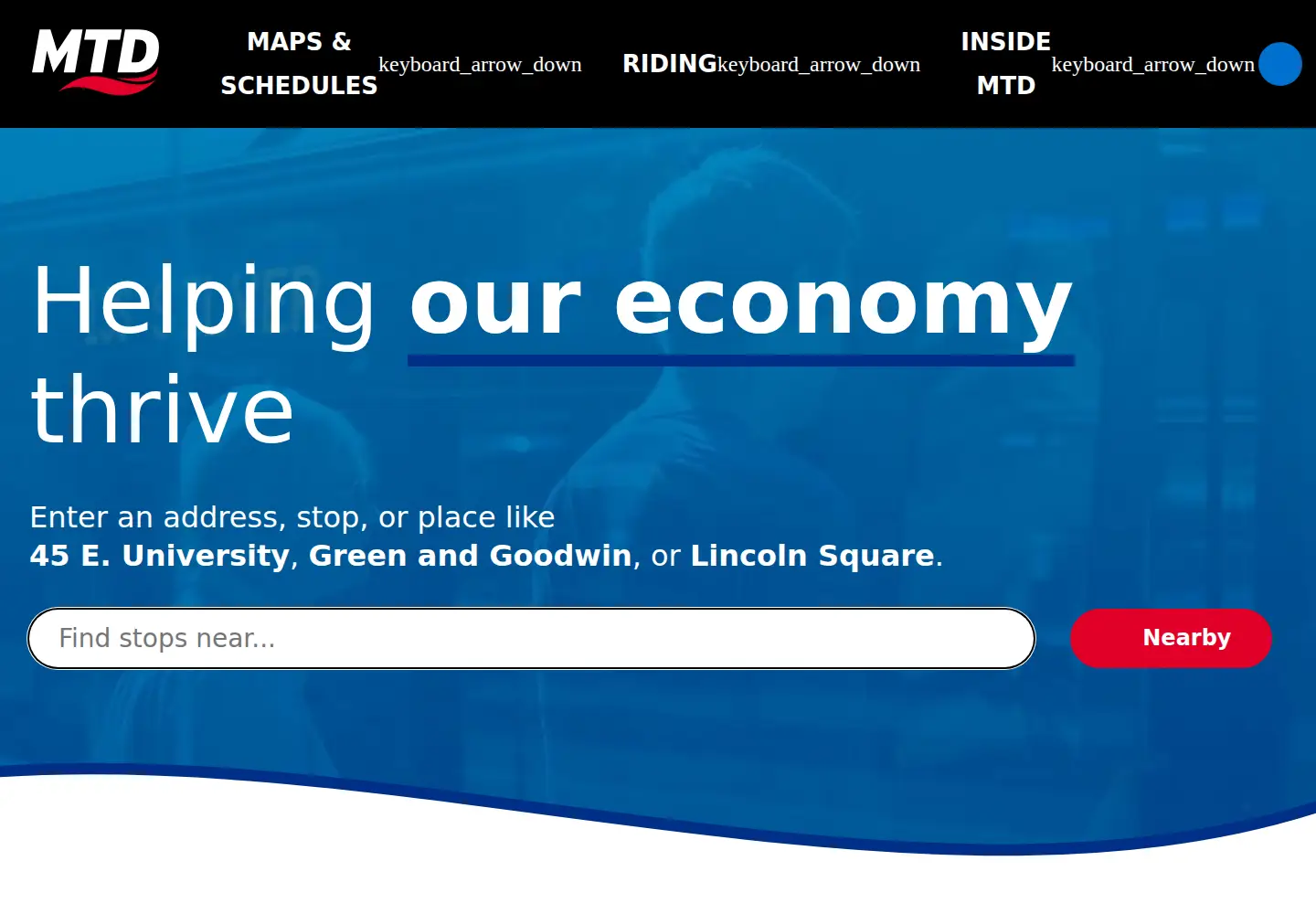 Screenshot of mtd.org