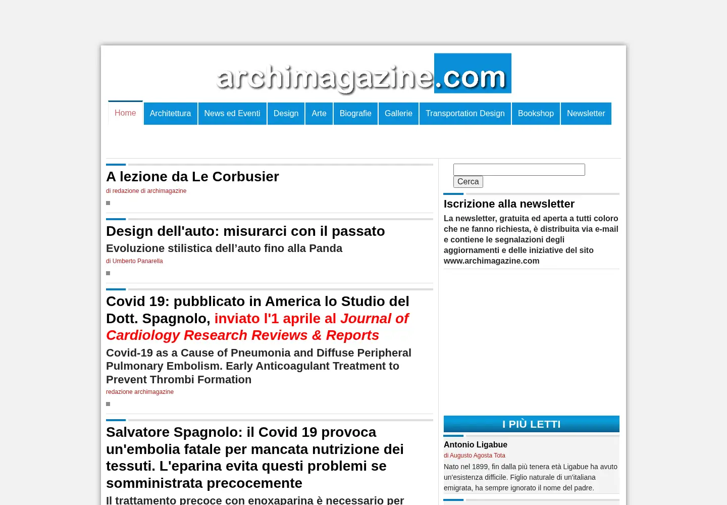 Screenshot of archimagazine.com