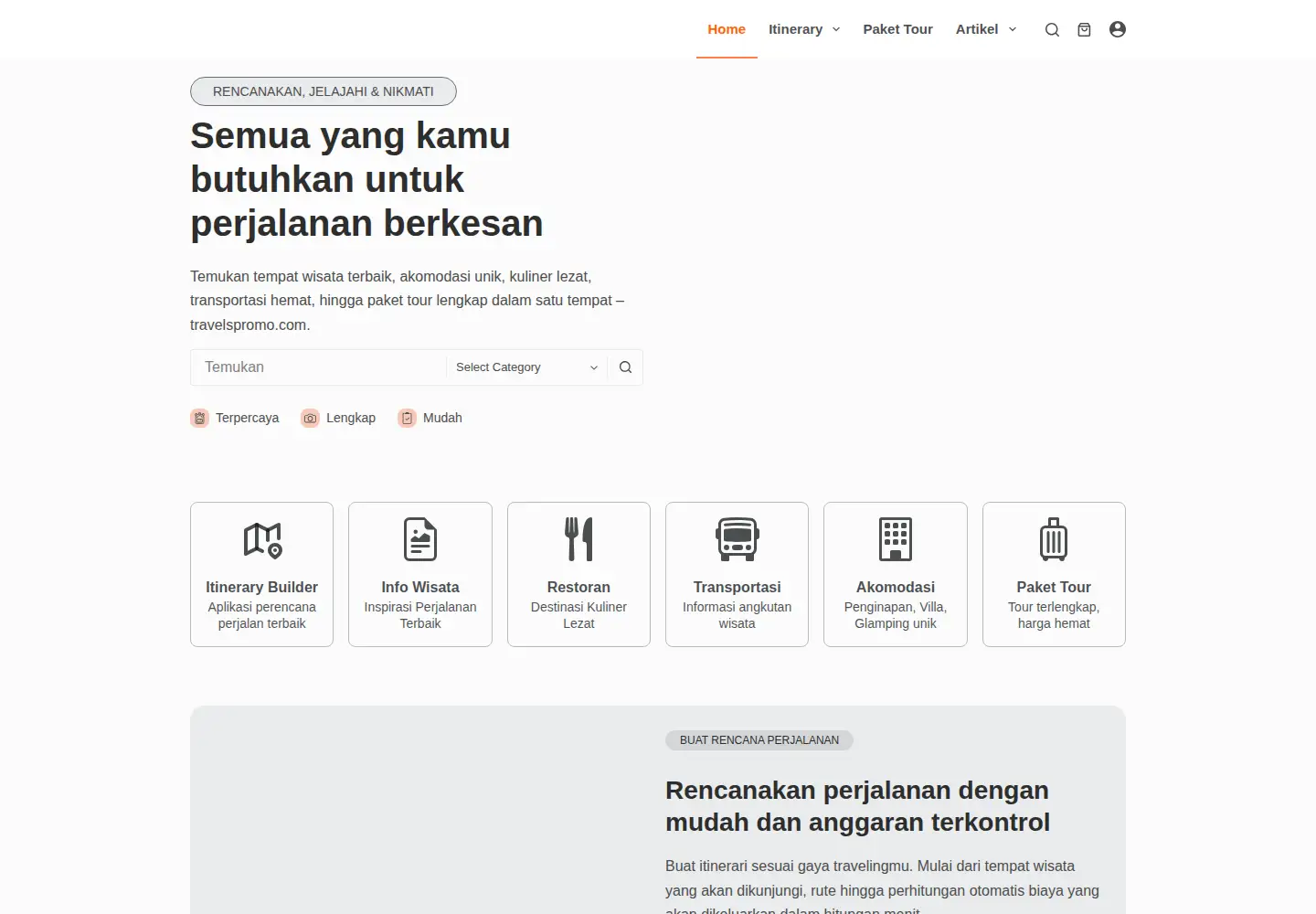 Screenshot of travelspromo.com