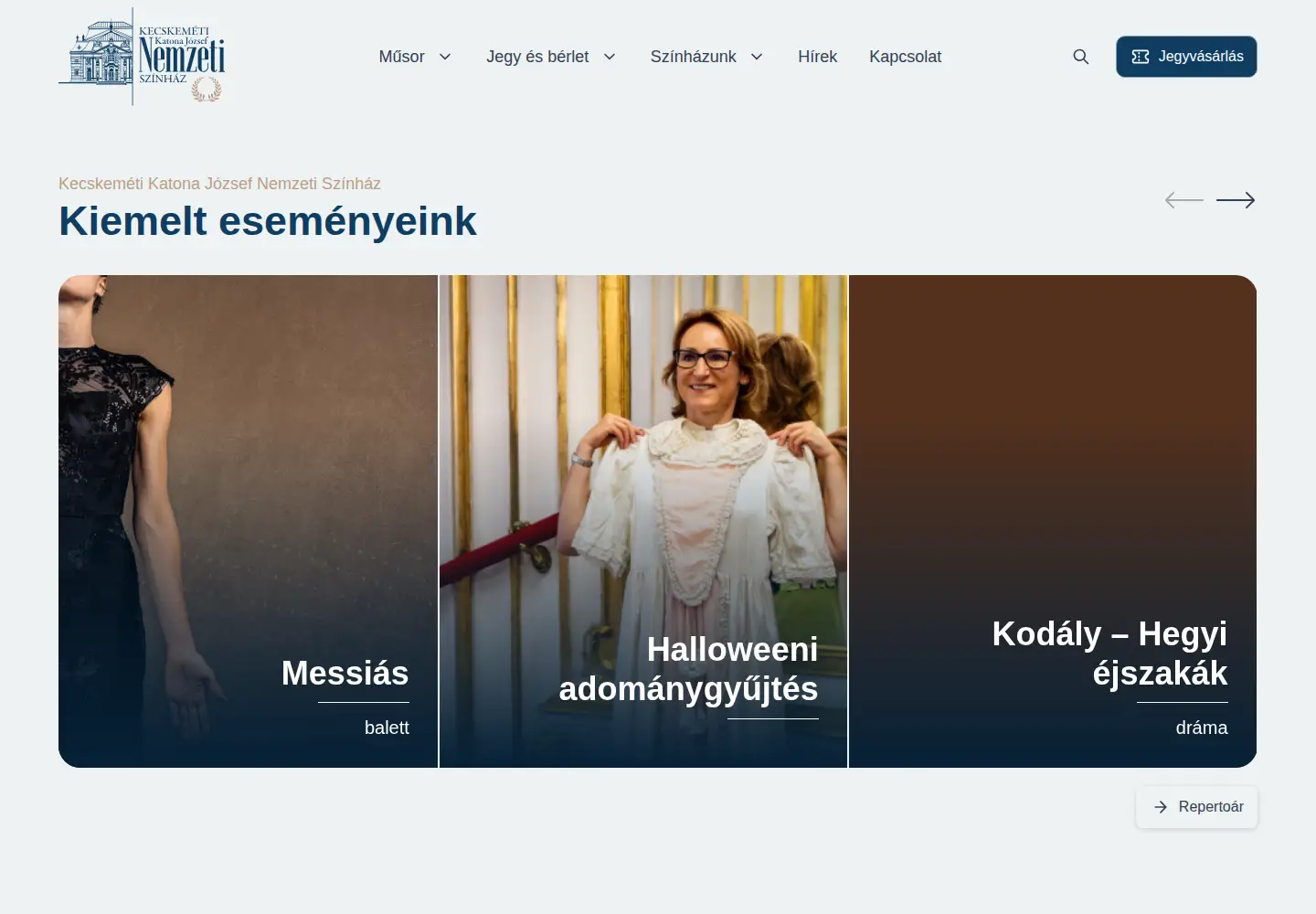 Captured homepage of kecskemetikatona.hu in the current scan