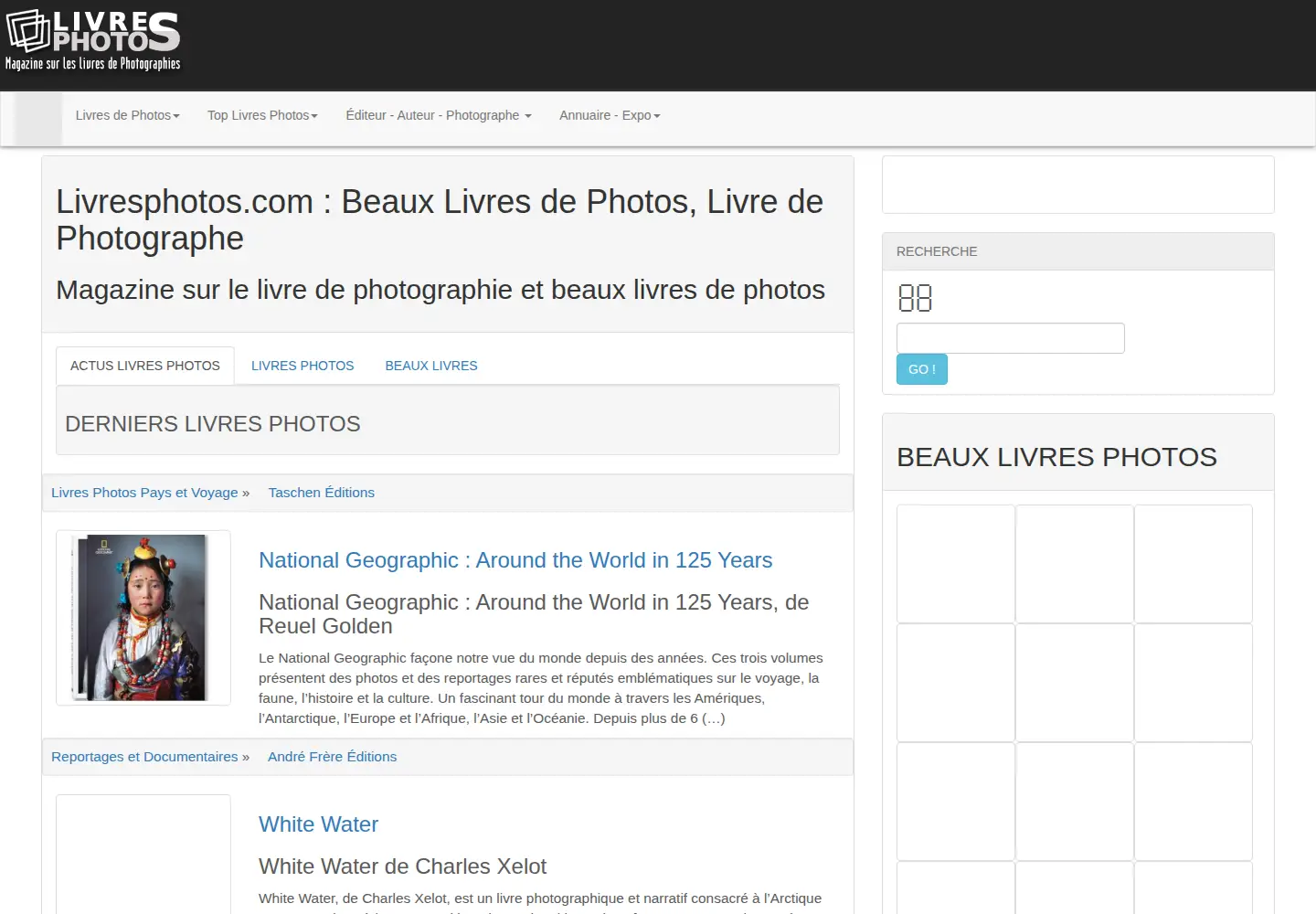 Screenshot of livresphotos.com