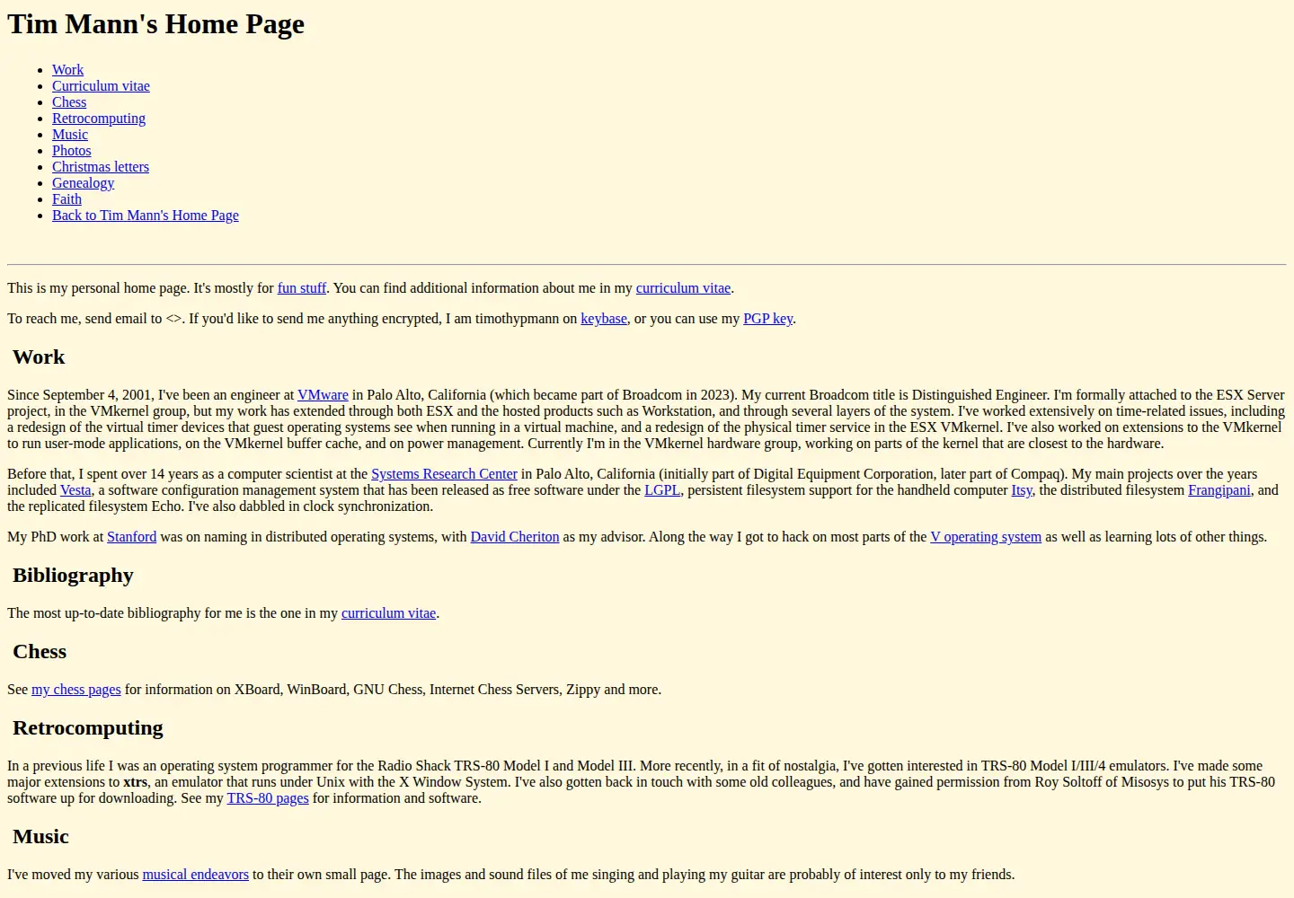 Screenshot of tim-mann.org