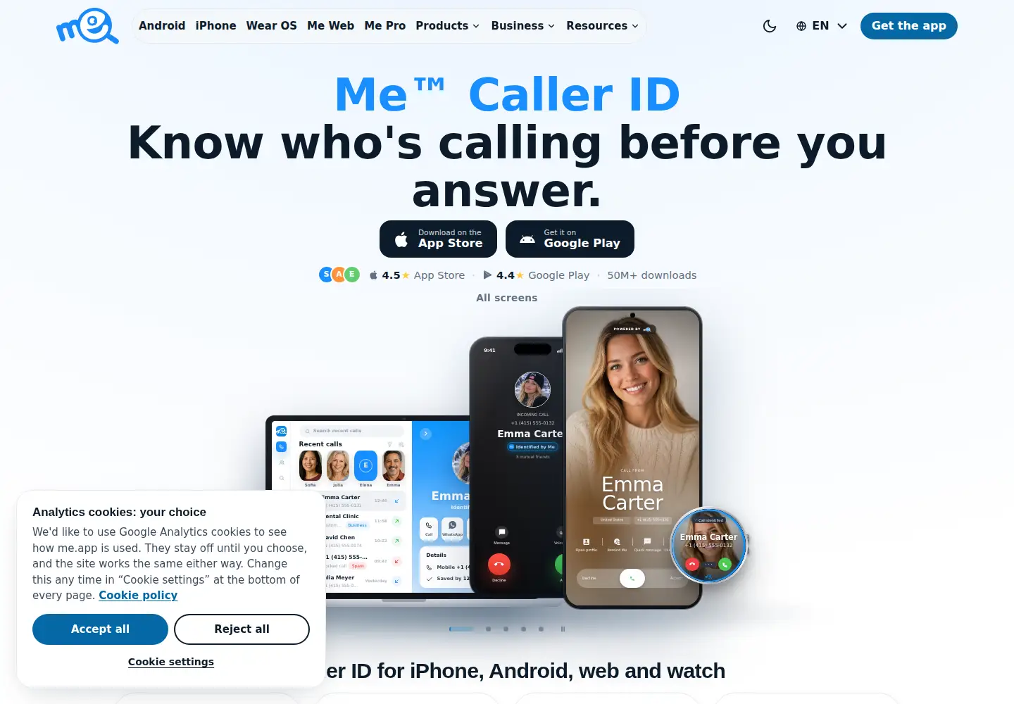 Screenshot of me.app