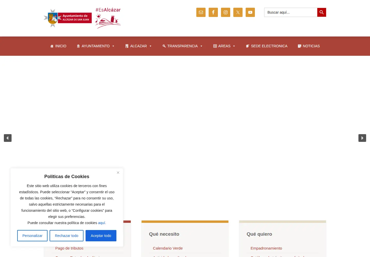 Screenshot of alcazardesanjuan.es