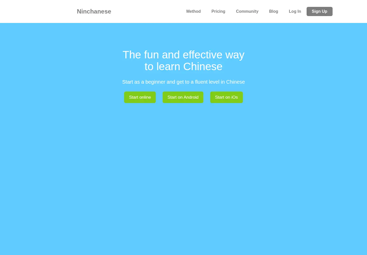 Screenshot of ninchanese.com