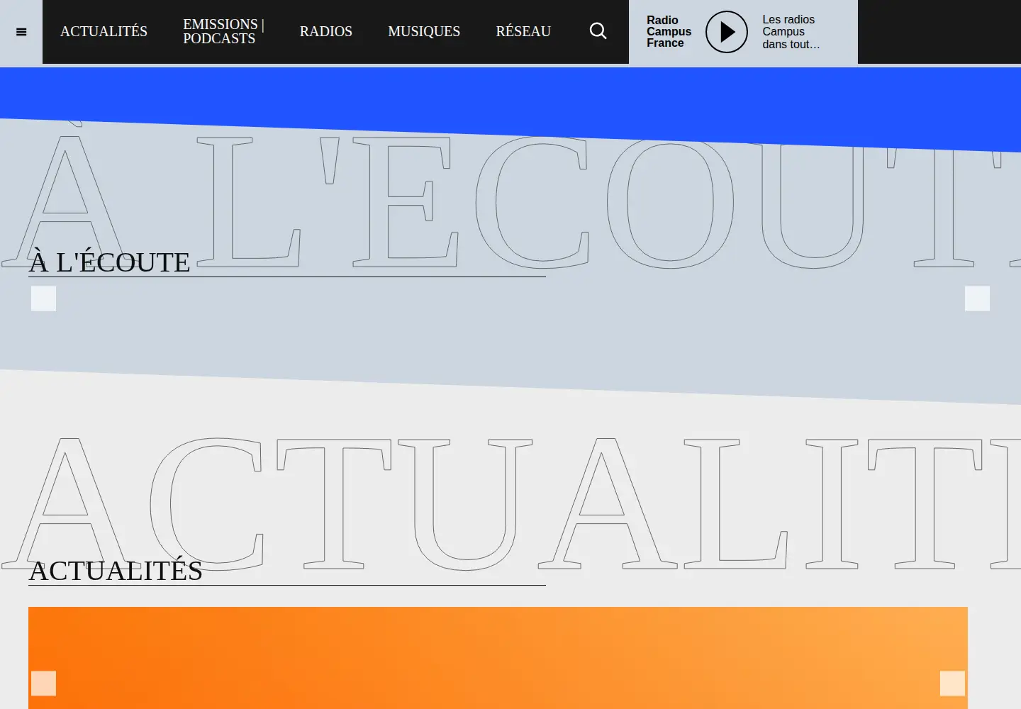 Screenshot of radiocampus.org
