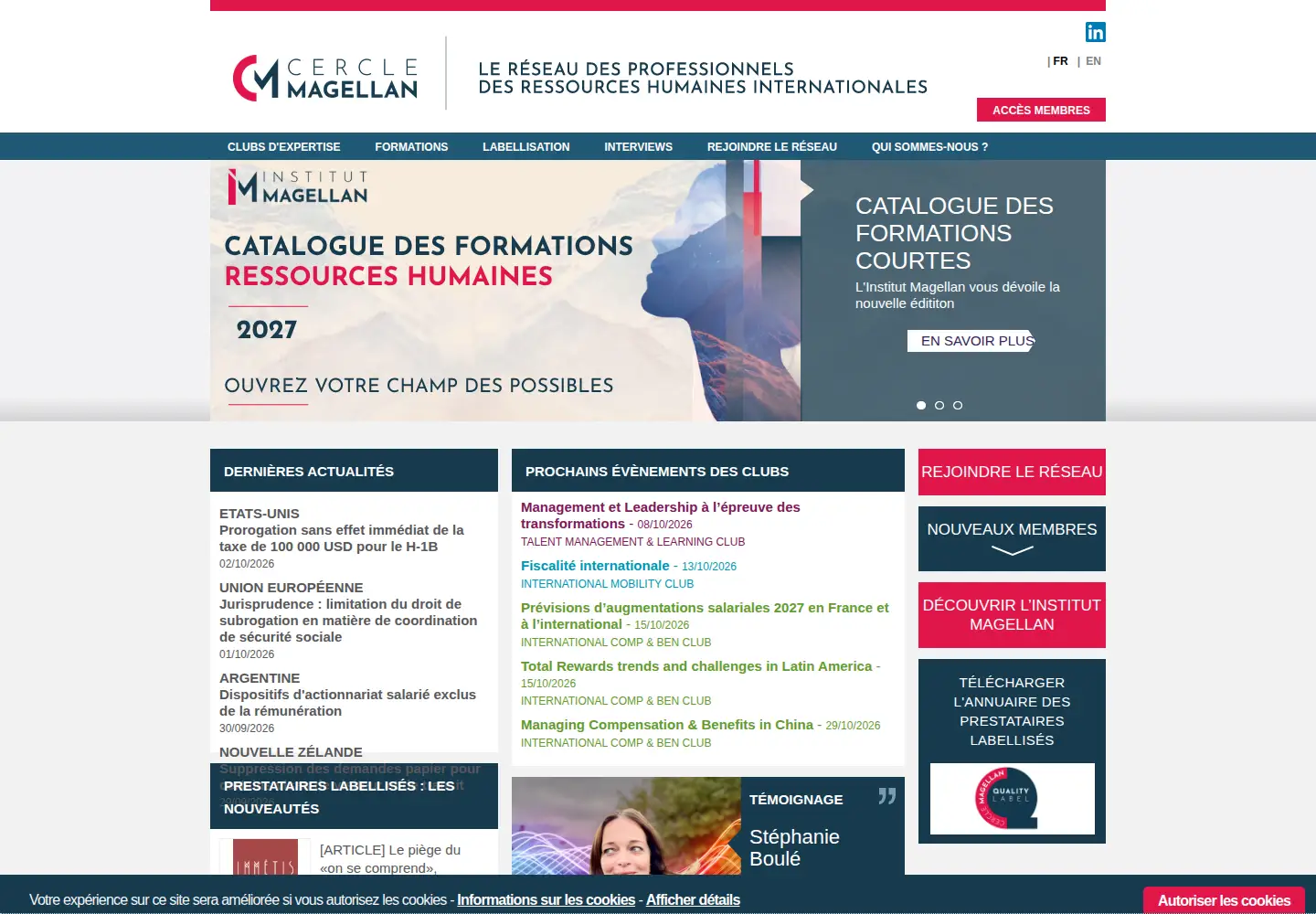 Screenshot of magellan-network.com