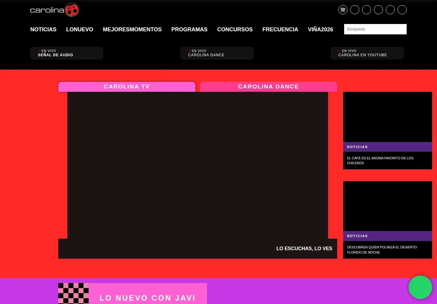 Screenshot of carolina.cl