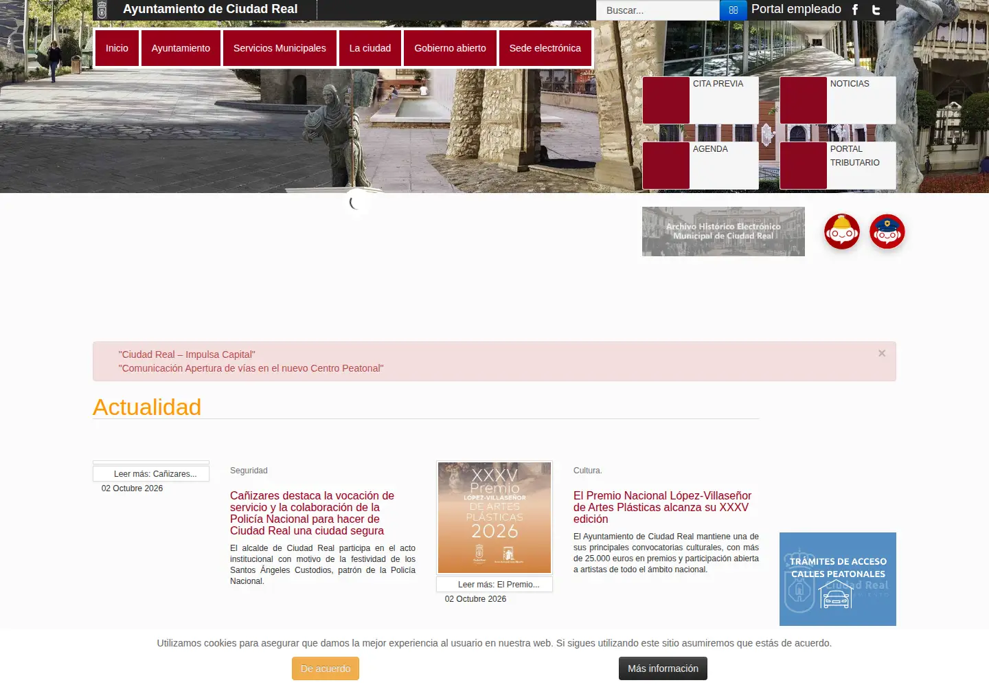 Screenshot of ciudadreal.es