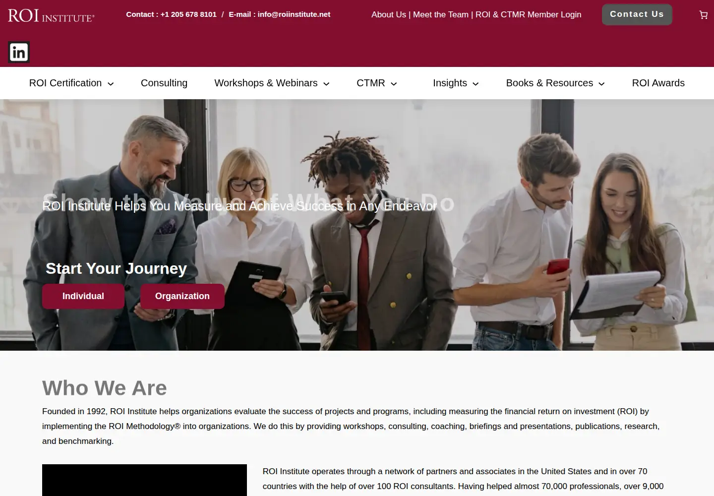 Screenshot of roiinstitute.net