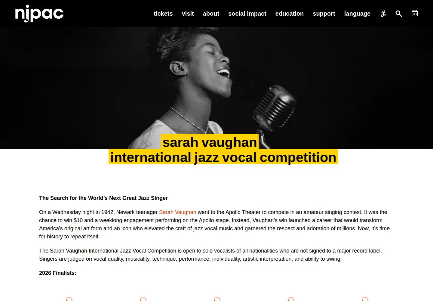 Captured homepage of sarahvaughancompetition.com in the current scan