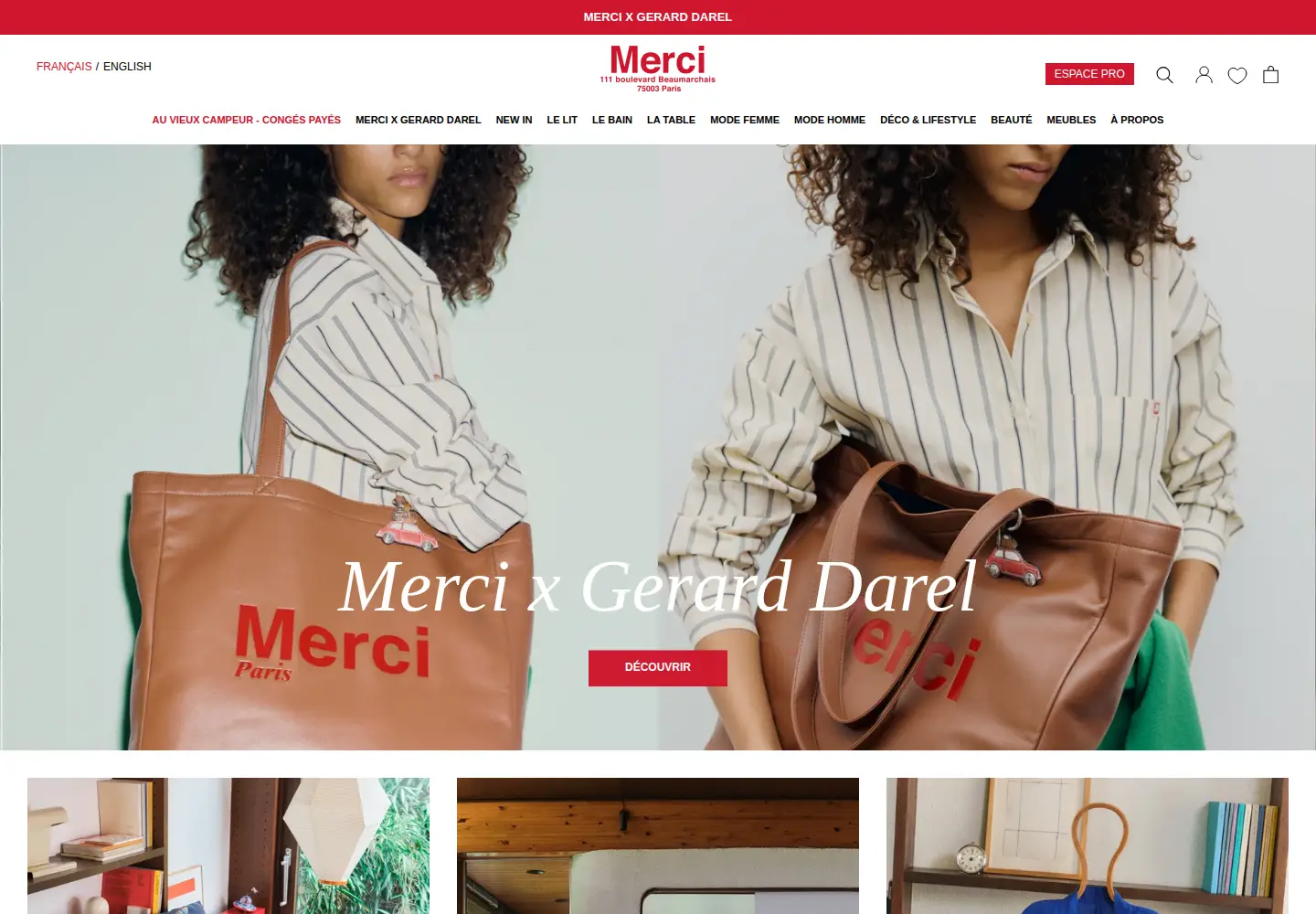 Screenshot of merci-merci.com