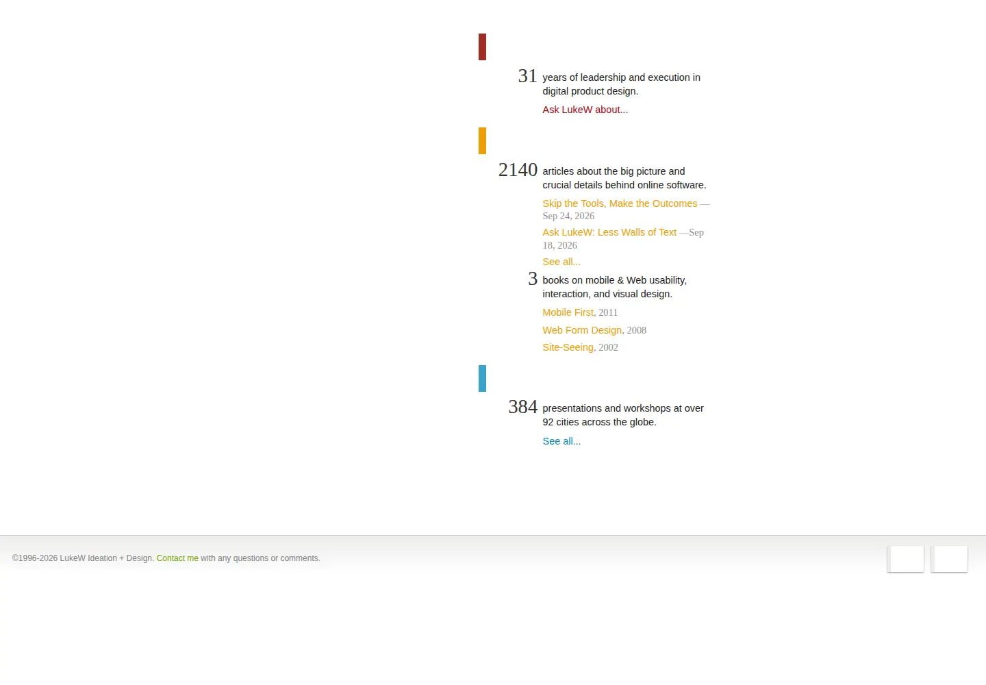 Screenshot of lukew.com