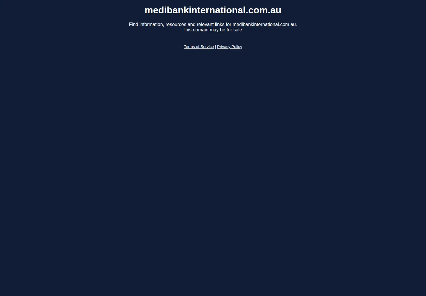 Captured homepage of medibankinternational.com.au in the current scan