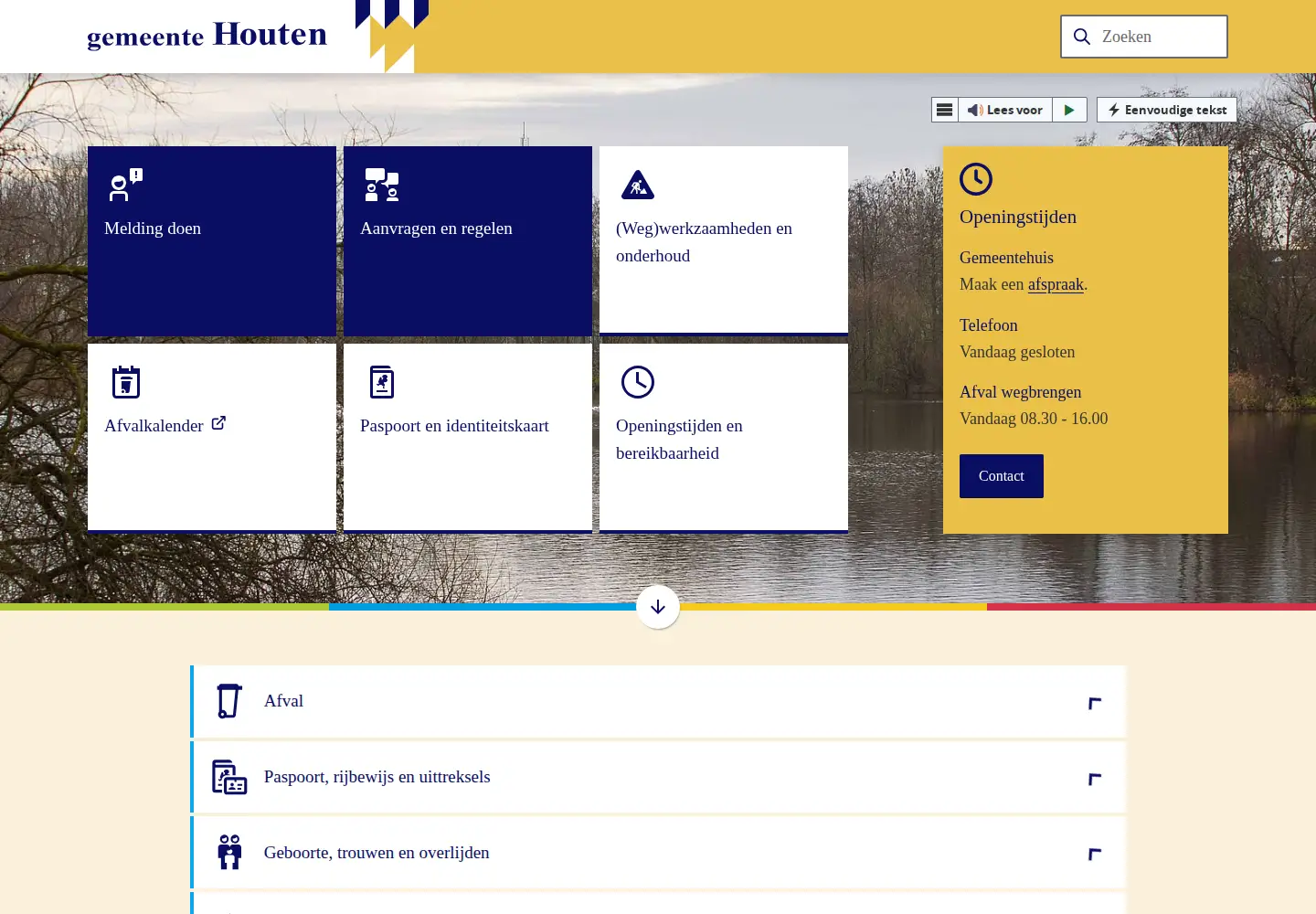 Screenshot of houten.nl