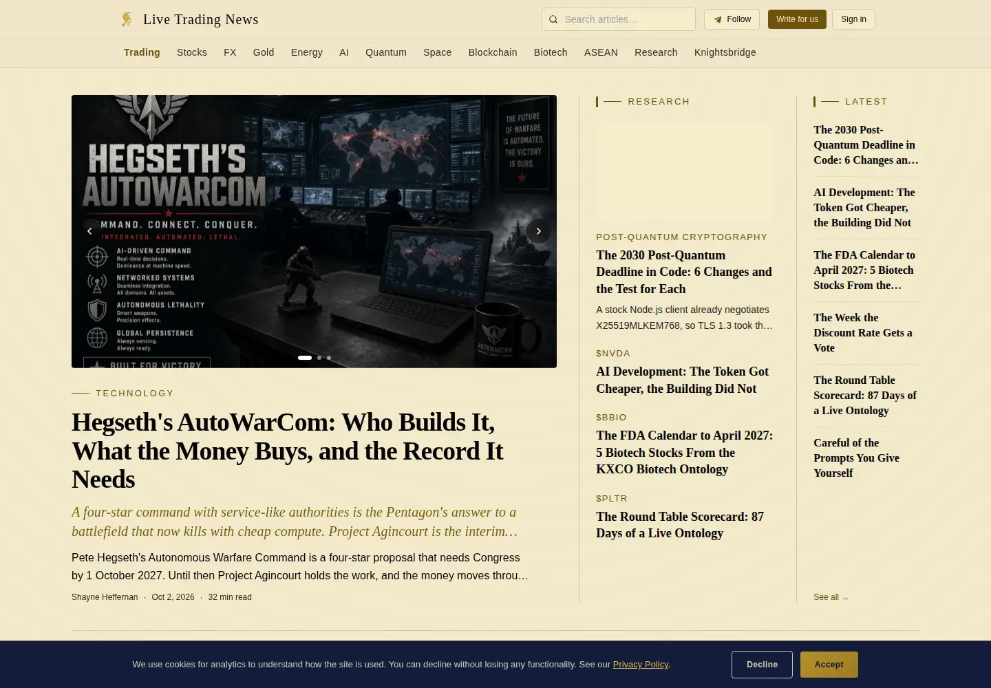 Screenshot of livetradingnews.com