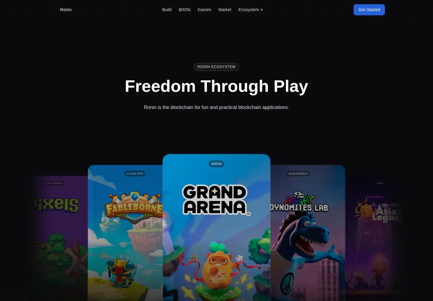 Screenshot of roninchain.com