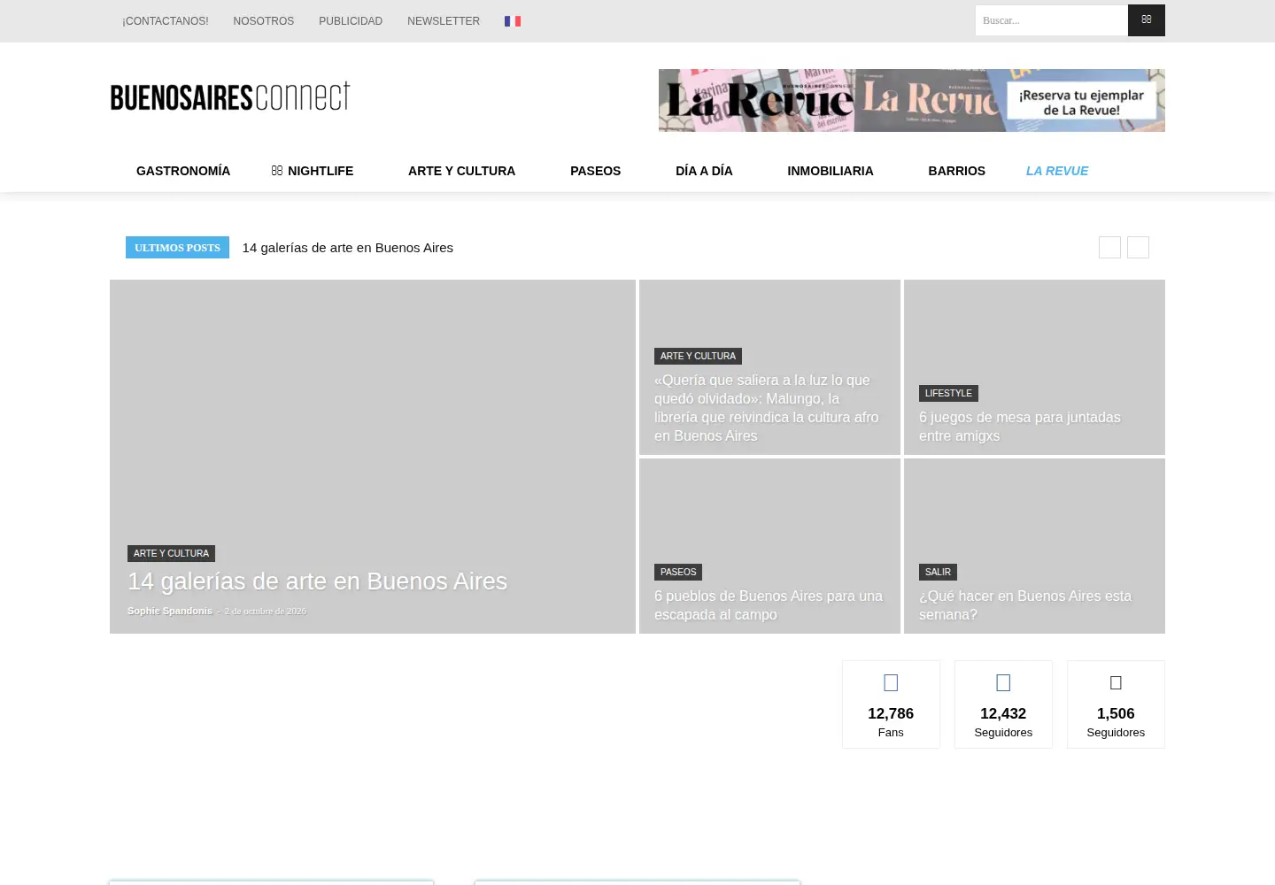 Captured homepage of buenosairesconnect.com in the current scan