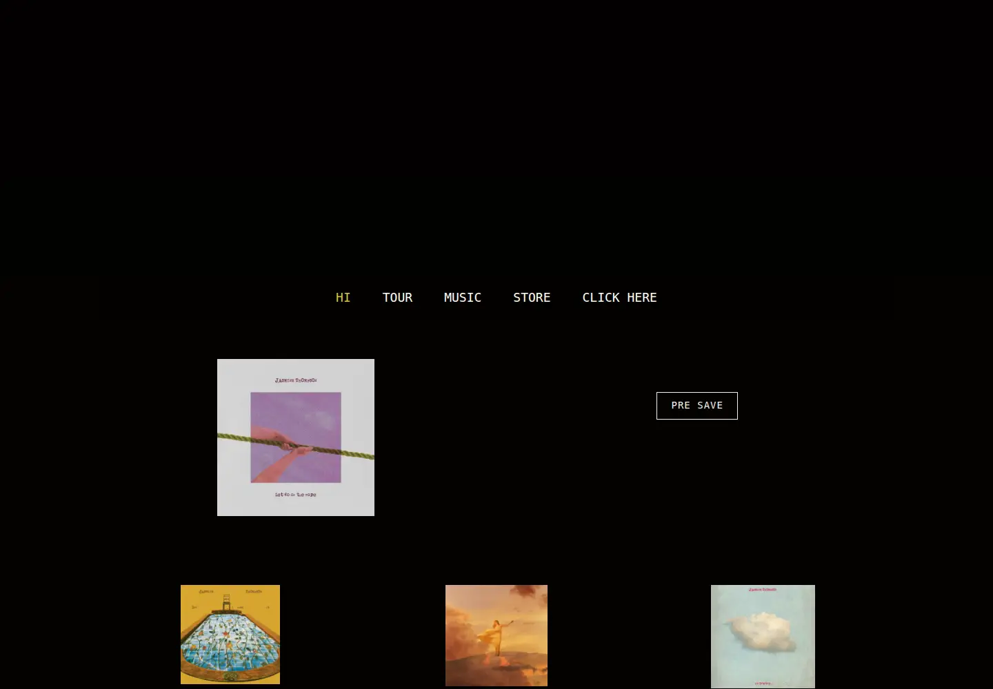Captured homepage of jasminethompsonmusic.com in the current scan