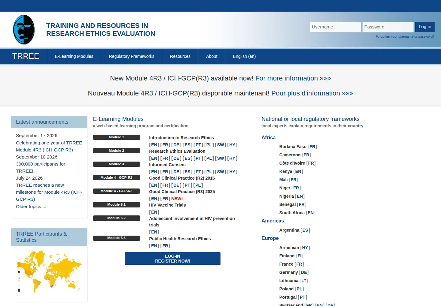Screenshot of trree.org