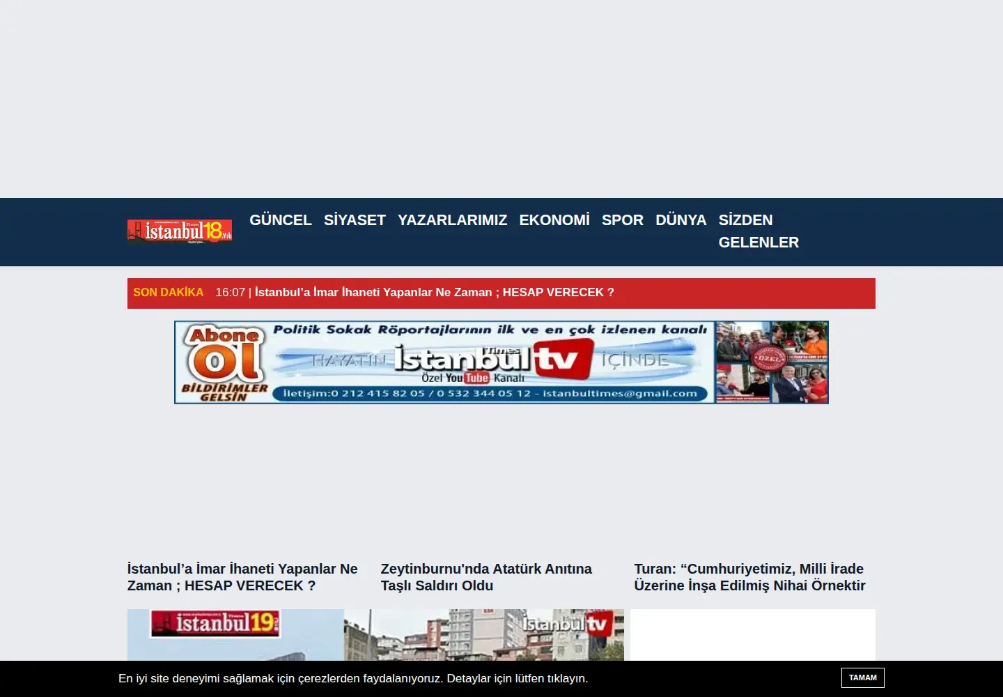 Screenshot of istanbultimes.com.tr