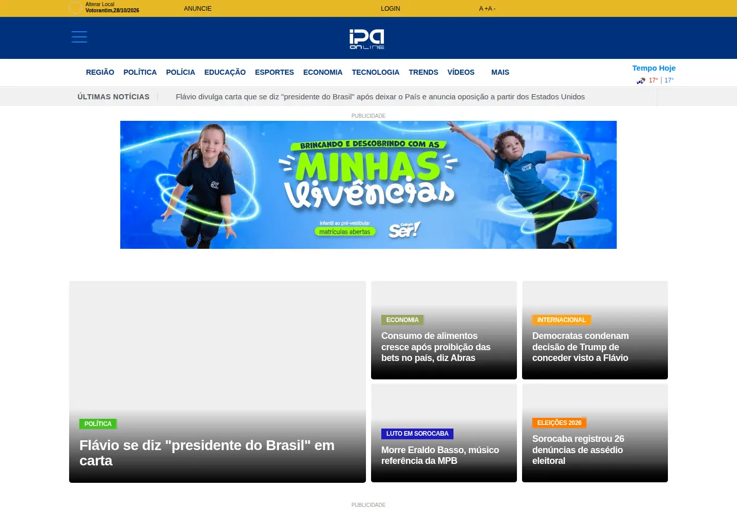 Screenshot of jornalipanema.com.br
