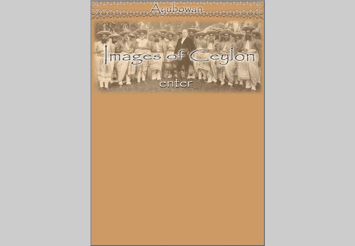 Captured homepage of imagesofceylon.com in the current scan