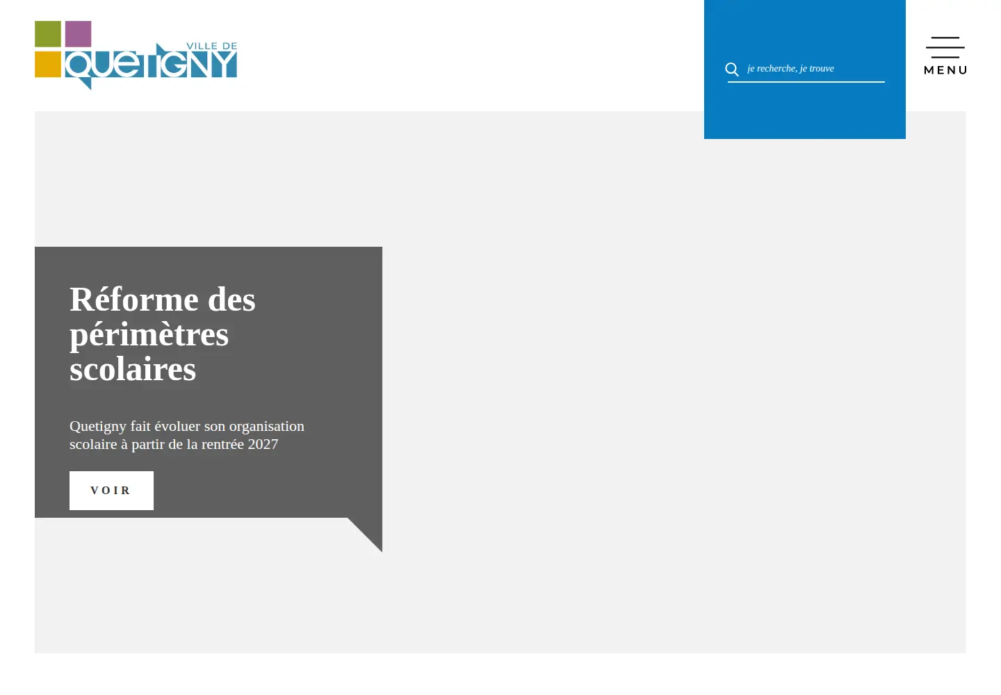 Captured homepage of quetigny.fr in the current scan
