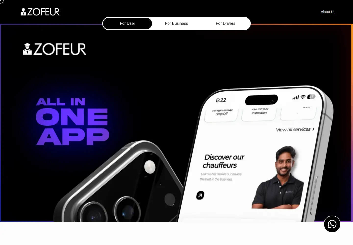 Screenshot of zofeur.com