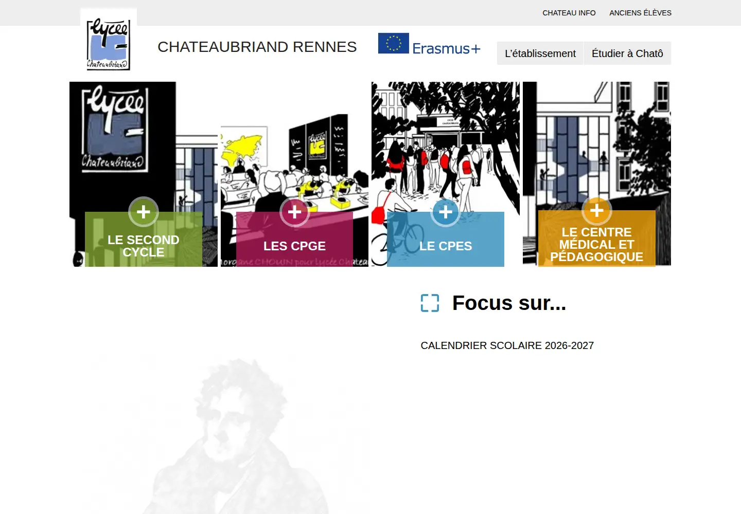 Captured homepage of lycee-chateaubriand.fr in the current scan