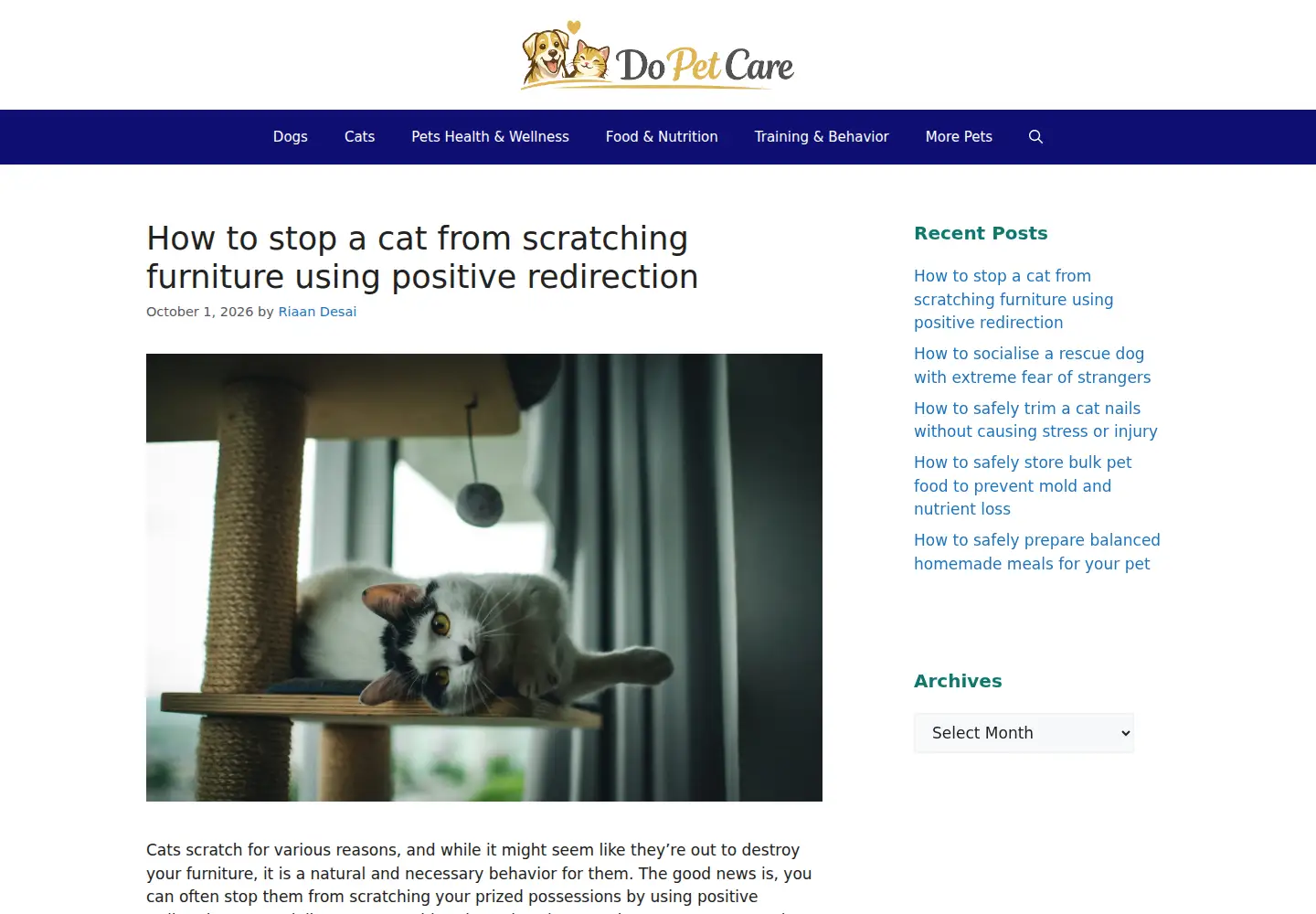 Screenshot of dopetcare.com