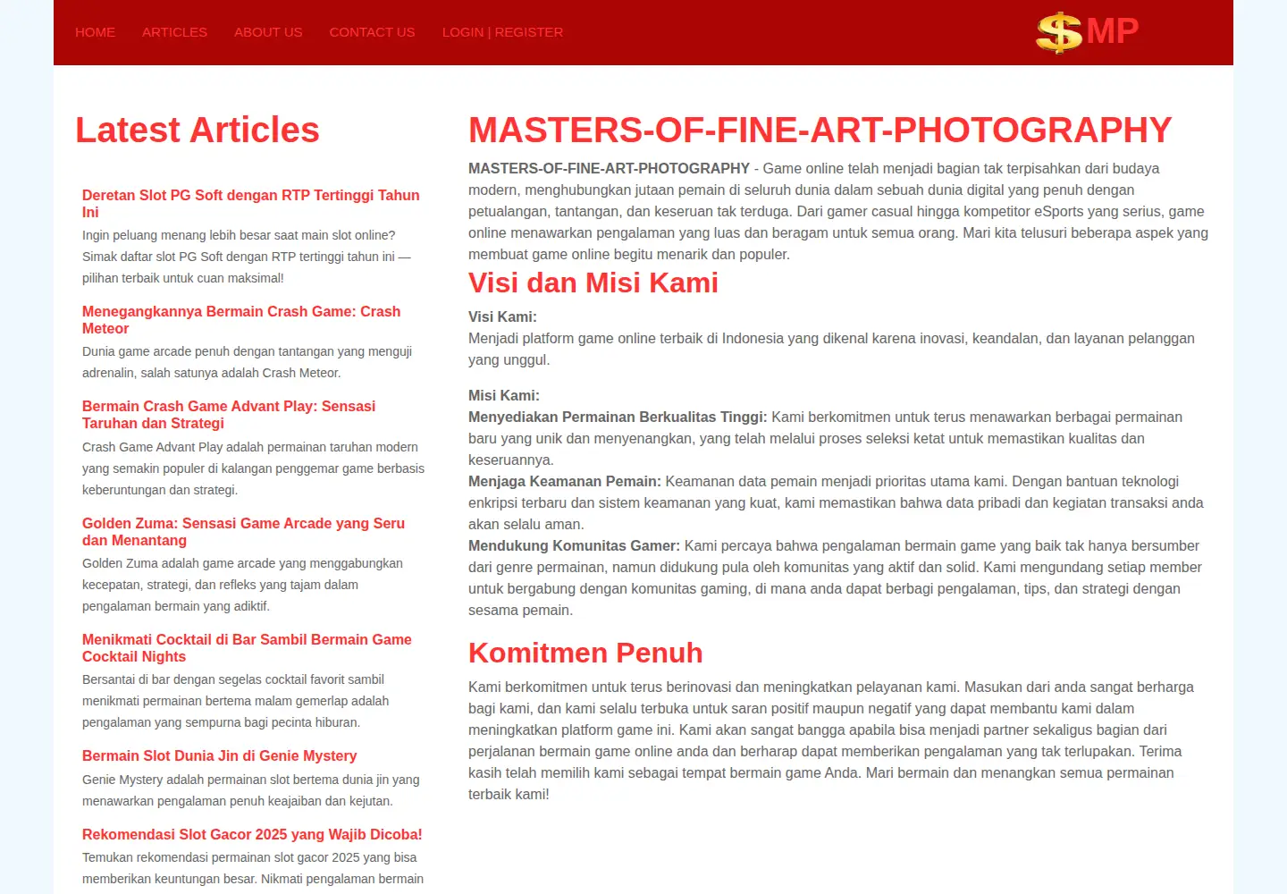 Screenshot of masters-of-fine-art-photography.com