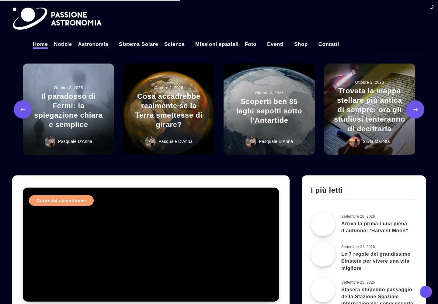 Screenshot of passioneastronomia.it