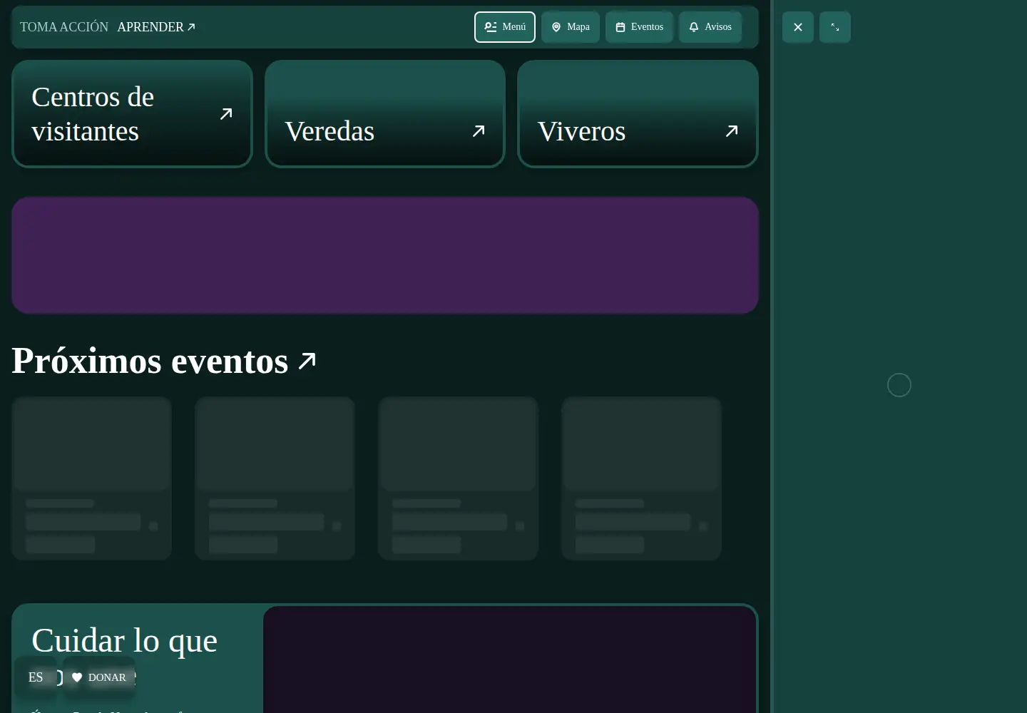 Screenshot of paralanaturaleza.org