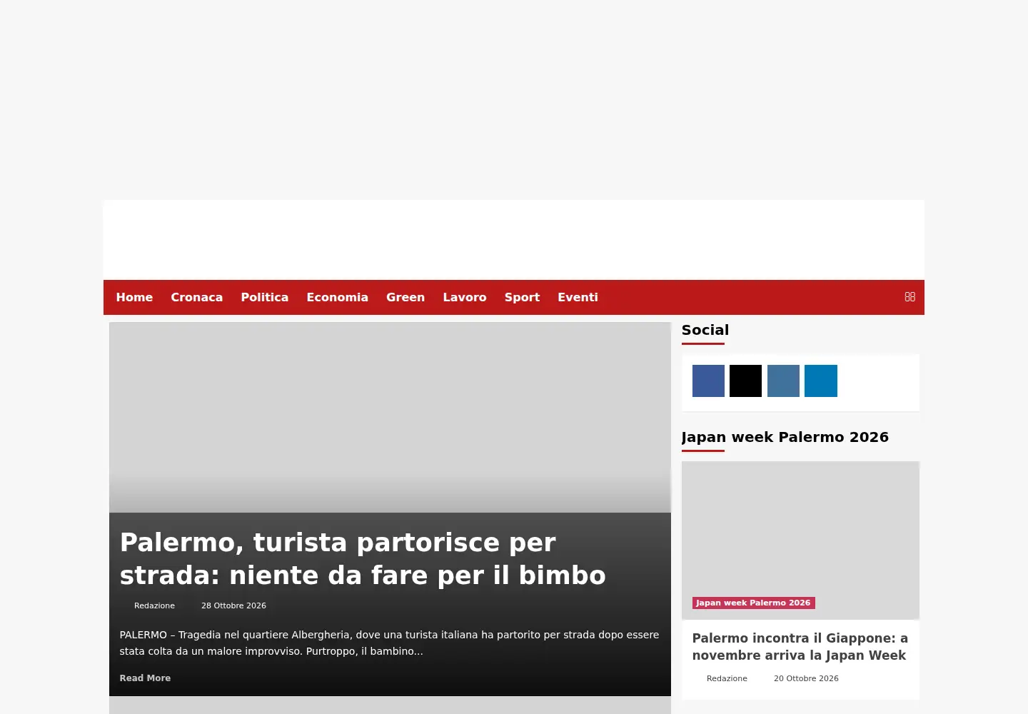 Screenshot of sicilianews24.it