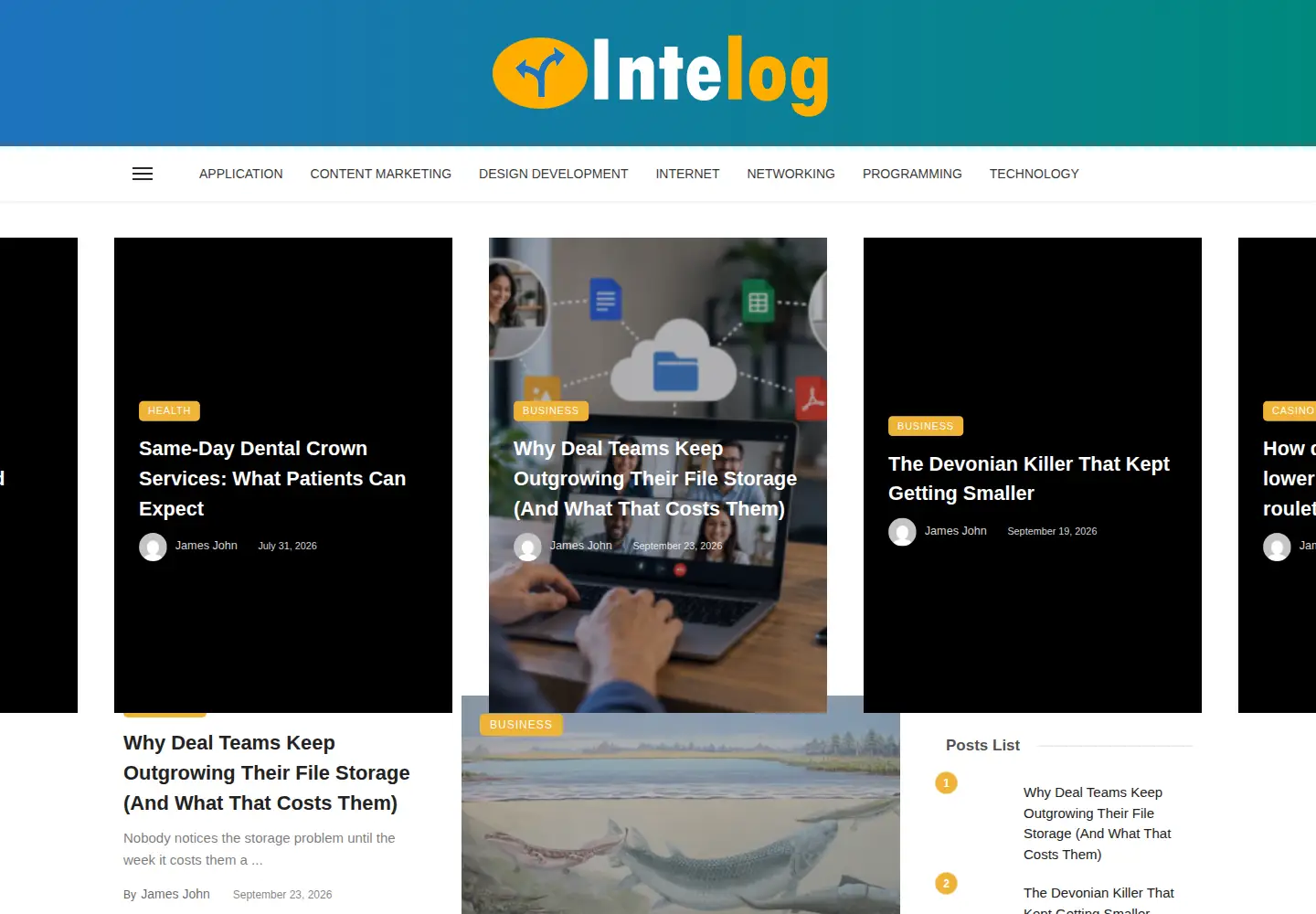 Screenshot of intelog.net
